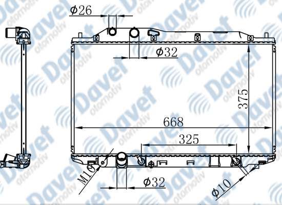 ORIS BHN096016 Motor Su Radyatoru Brazing Honda Civic Sedan 1.6i-1.8i 06-> 375×668x16 Otomatik Sanzuman ***